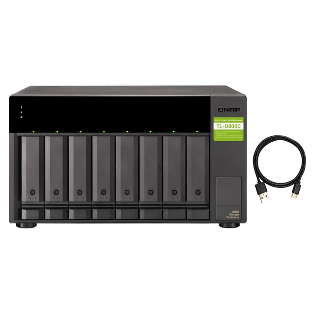 Gabinete de Almacenamiento QNAP TL-D800C de 8 Bahías USB 3.2 Tipo-C