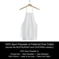 thumbnail image 2 of Arkwright Bib Aprons (Bulk Pack of 12), For Cooking, Adjustable Ties, Knee-Length, Spun Polyester, White, 2 of 8