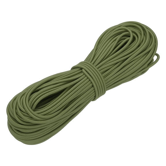Uxcell Shock Cord, Elastic Cord Marine Grade Bungee Rope Stretch String for DIY Project 1/8" x 100 ft Olive Green