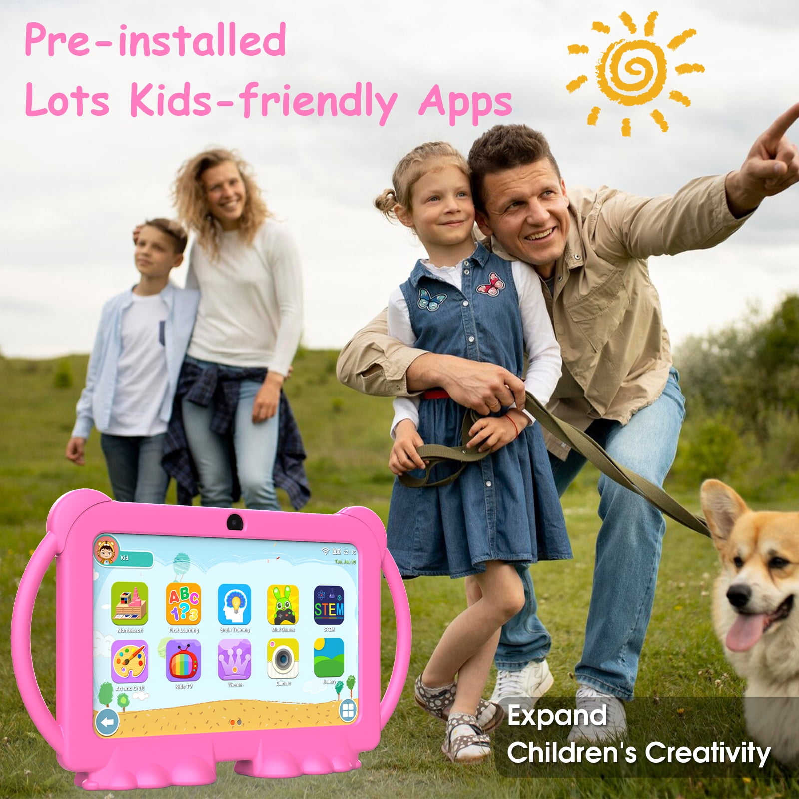 Kids Tablet 7 inch Toddler Tablet Android Tablet for Kids 4GB RAM 32GB ROM