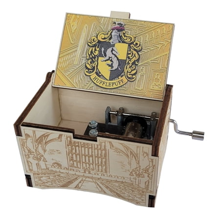 TheLaser'sEdge, Harry Potter Hogwarts Castle Music Box with Hedwig's Theme Song, Hufflepuff House