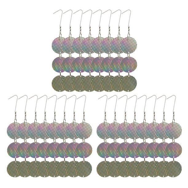 72PCS Discos Repelentes de PáJaros Dispositivo de Colgar Reflectante