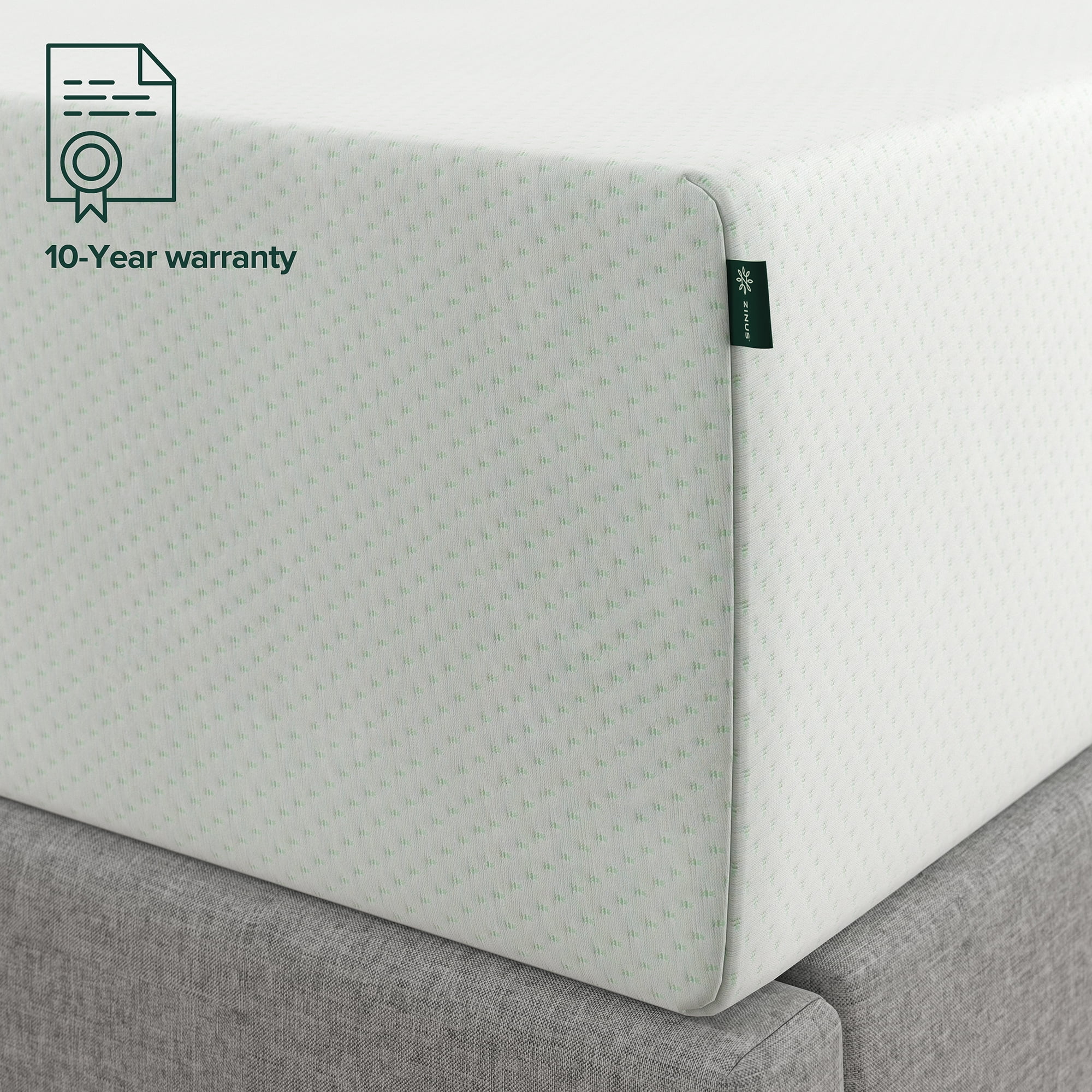 Zinus Spa Sensations Green Tea Rest Well 12" Medium Memory Foam Mattress, Twin