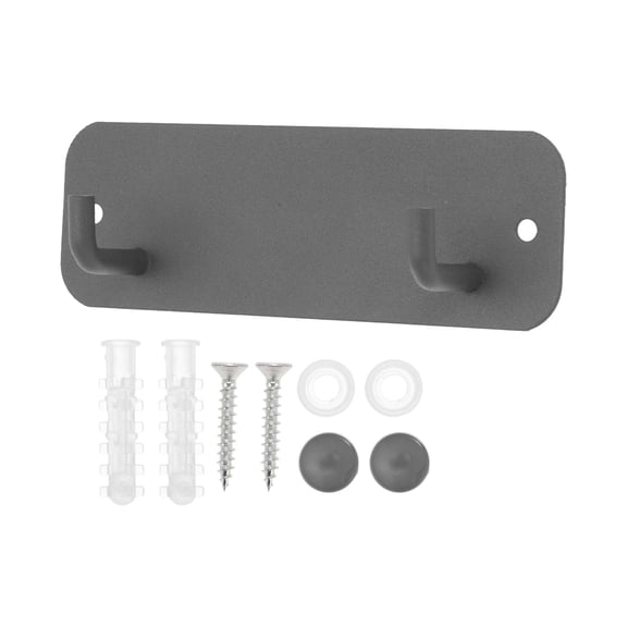 Unique Bargains Coat Rack Wall Mount Hooks for Hanging Gray 4.72"x1.57"x0.12" 1 Pc