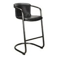 thumbnail image 2 of Moe's Home Collection Freeman Barstool Onyx Black Leather -Set Of Two, 2 of 3