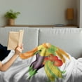 thumbnail image 3 of Harvest Soft Flannel Fleece Throw Blanket, Cartoon Drawing Style Fall Harvest Yield Fresh and Tasty Vegetables Bell Peppers, Cozy Plush for Indoor and Outdoor Use, 60" x 80", Multicolor, by Ambesonne, 3 of 5