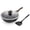 Black, variant on Kordisen 12-Inch Nonstick Wok Pan with Lid, Stir Fry Pan for All Stovetops