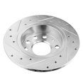 thumbnail image 6 of Detroit Axle - Rear Brake Rotors for Volkswagen Jetta Beetle Golf SportWagen Audi A3, Drilled and Slotted Disc Brake Rotors Replacement : 9.96" inch Rotor, 6 of 8