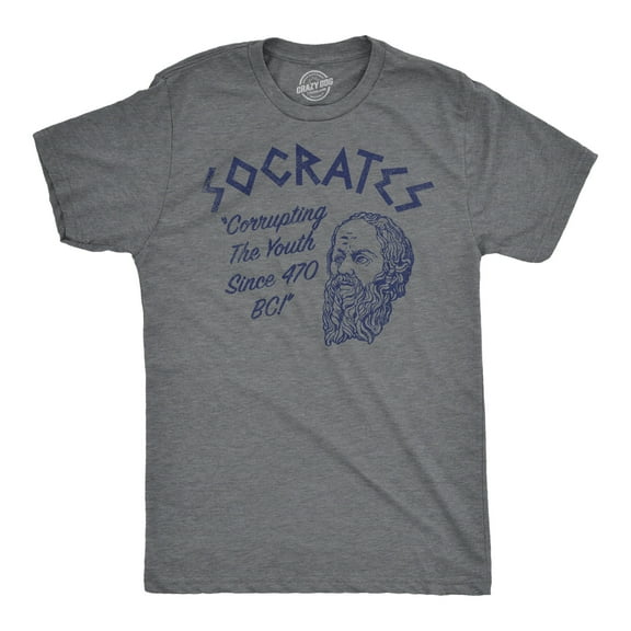 Mens Funny T Shirts Socrates Sarcastic Graphic Novelty Tee for Men Graphic Tees