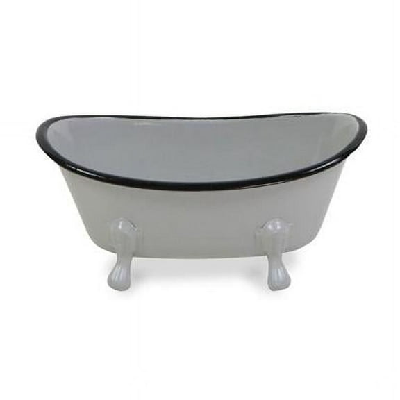 Cheungs Gray Metal Bathtub Decor With Hand Crafted Design