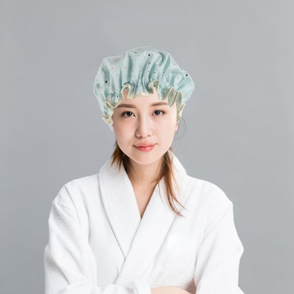 HEALEEP Gorro Para Ducha Doble De Poliéster Con Protección Humedad Color