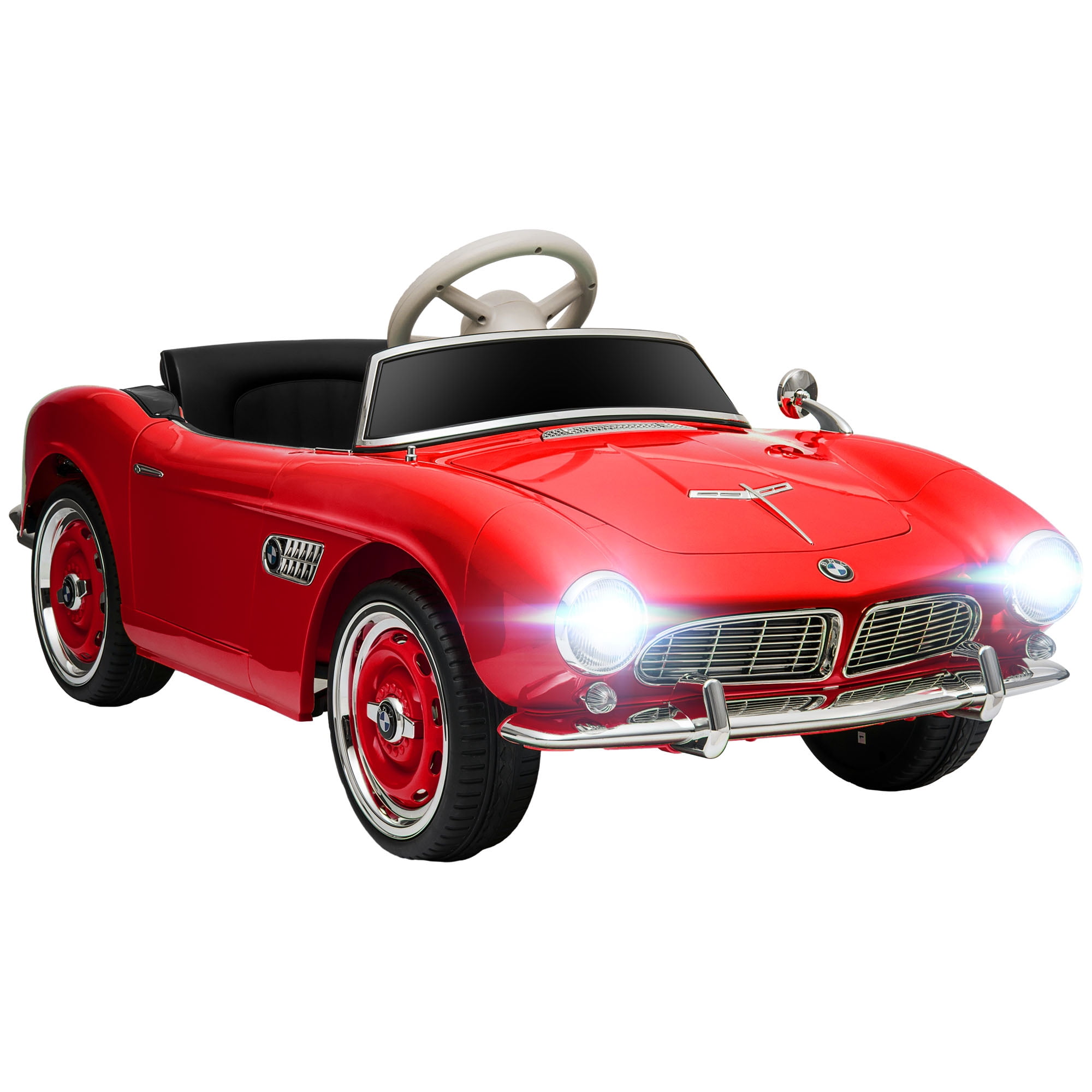 Aosom Licensed BMW 12V Kid Electric Ride-On Car with Easy Transport, Red