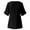 Black, variant on Patlollav Women Clothes,Womens Plus Size Fashionable Summer Irregular Solid Color Tops Blouse
