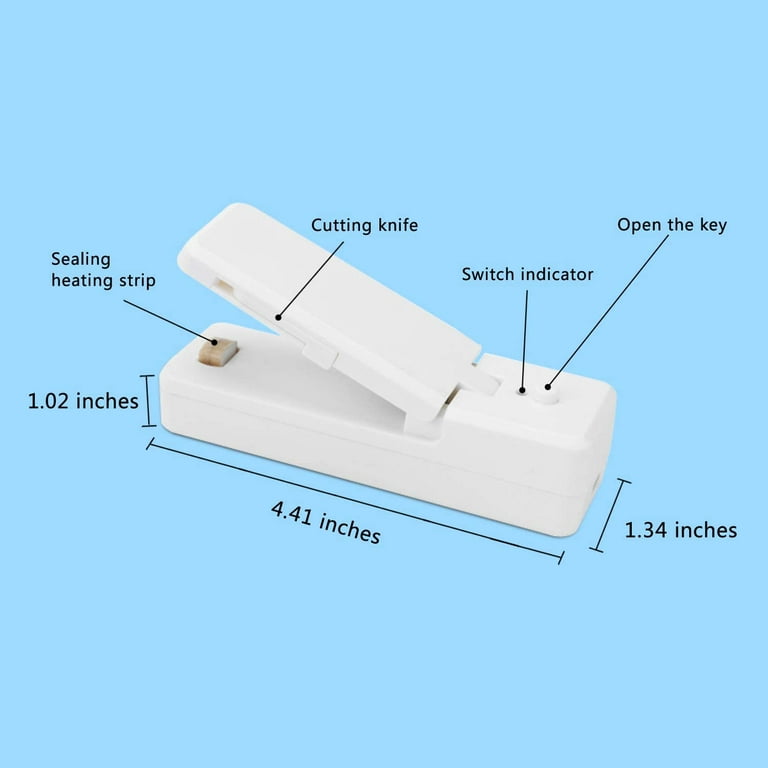 Heldig 2 in 1 Portable Food Bag Sealing Machine - Bag Sealer Mini USB  Portable bag Sealer,Bag resealer for Chip Bags,Chip Bag Crimper