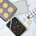 thumbnail image 5 of Yayeee Pot Holders Kitchen Heat Resistant with Pocket 7"x9.8" Cotton Oven Cooking Hot Pads, Black Neon Lightning, 5 of 7