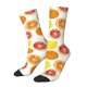 thumbnail image 1 of Balery Lemon Orange Calcetas Largas con Estampado para Hombre y Mujer – Suaves y Transpirables, Talla Única (US 5-11), 1 of 6