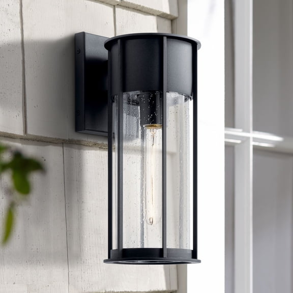 Kichler Camillo 14 3/4"H Textured Black Outdoor Wall Light