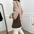 thumbnail image 4 of Tote Bag Knitted Solid Color Large Capacity Storage Vintage Korean Style Shoulder Bag Handbag for Travel, 4 of 10