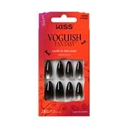 KISS Voguish Fantasy Halloween Press On Nails Almond, ‘Dancing Night’, Long, 28 Count