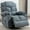 Blue#B, variant on Swivel Recliner Chair with Massage and Heat, UHOMEPRO Manual Nursery Rocking Chair Single Sofa with USB, 2 Cup Holders, Living Room Lounge Chair with Side Pockets, Solid Wood Frame, Blue