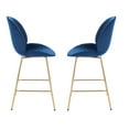 thumbnail image 3 of Lot de 2 tabourets Lotus bleus pour salle à manger, 3 of 5
