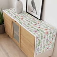 thumbnail image 4 of Spring Floral Table Runner 60 Inches Long Farmhouse Dress Scarves, Pink Flowers Green Plaid Pastoral Dining Tablerunner for Coffee Table/Kitchen Island/Party Décor, 13" x 60", 4 of 8