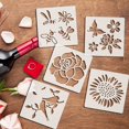 thumbnail image 7 of 9PCS Border Stencil Craft Paint Template stencils for crafts reusable plastic floral vine butterfly designs for wood furniture wall canvas floor DIY art,E-9PCS, 7 of 7