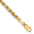 thumbnail image 1 of Leslie's 14K 3.5mm Diamond-Cut Rope Chain (Weight: 7.73 Grams, Length: 8 Inches), 1 of 5