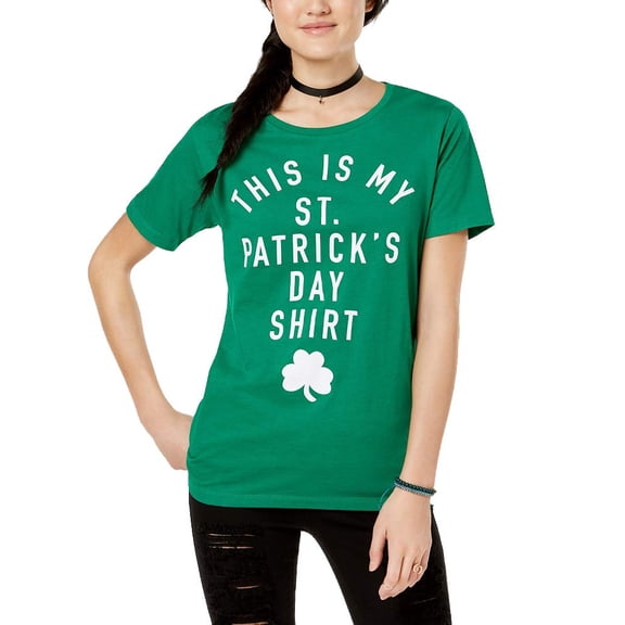 Freeze 24 7 Juniors St. Patricks Day Graphic T-Shirt Kelly Green L