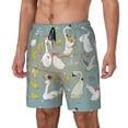 thumbnail image 2 of Balery Cute Farm Birds Mens Swim Trunks Swim Shorts for Men Quick Dry Inseam Beach Shorts with Compression Liner Pocket-X-Large, 2 of 9