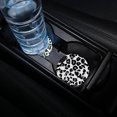 thumbnail image 3 of 4PCS Car Coaster Heart-shaped Leopard Vehicle Cup Mat, 3 of 7