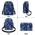 thumbnail image 7 of TSOVTHRID Blue Leaf Print Small Crossbody Bag for Women Cell Phone Purse Wallet Women's Shoulder Bag Handbags Wallet Purse with Card Slots for Women Travel Shopping, 7 of 7