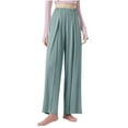 thumbnail image 6 of Utoimkio Women's Wide Leg Flowy Lounge Pants High Waisted Casual Loose Summer Pants for Women, 6 of 7
