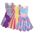 thumbnail image 5 of KYAIGUO Kids Girls Sleeveless Princess Dresses Toddler Summer Birthday Sundress Swing Dresses for 4-13 Years Old, 5 of 9