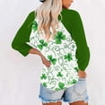 thumbnail image 4 of Aofany St Patricks Day Tops for Women 3/4 Sleeve Crewneck Shamrock Shirts Casual Trendy Festival Holiday Tunic Tee Tops, 4 of 6