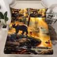 thumbnail image 2 of Castle Fairy Safari Bear Deer 4 Pieces Queen Sheet Sets for Teens Boys,Jungle Animal Ultra Soft Flat Sheet,Woodland Wildlife Queen Fitted Sheet,Ultra Soft Home Decor, 2 of 7
