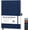 Navy Blue, variant on Lined Journal Notebook, 96 Numbered Pages, A4 Large Size (8.5'' x 11''), for Men & Women, Journaling, Writing, Work & Office, Leather Softcover, 100 GSM Thick Paper (Navy Blue)