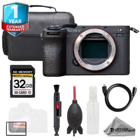 Sony a7C II Mirrorless Camera (Black)   32GB   Bag  1 Yr Warranty- Basic Kit (International Version)