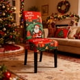 thumbnail image 4 of PRETXORVE Christmas Decorations, Christmas Elastic Chair Cover Removable Washable Dining Chair Covers Christmas Decoration Home Decoration Restaurant Chair Covers Suitable for Kitchen Hotel, 4 of 6