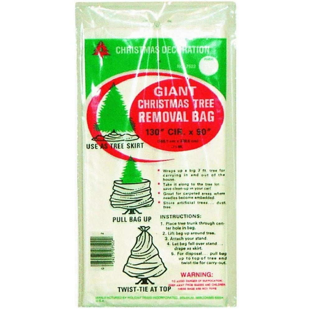 Holiday Trims Tree Removal Bag (1 Bag), 144" Circumference x 90" Tall