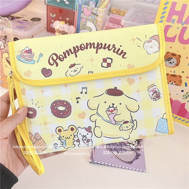 EASTHILL Sanrioed Anime Series Kawaii Mymelody Kuromi Cinnamoroll Kitty Dibujos Animados Certificado Bolsa De Tarjeta Pasaporte Almacenamiento
