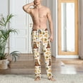thumbnail image 5 of Mens Pajama Pants - Soft Sleep & Lounge Pants for Men, Cute Bee Honey Jar Hive Bear Cuteness Casual PJ Bottoms Pants with Pockets, 5 of 5