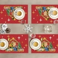 thumbnail image 4 of mubwai Christmas Jesue Placemats Set of 4, 12x18 Inch Holy Night Nativity Red Xmas Kitchen Dinning Table Mats Washable Place Mats for Indoor Outdoor Home Party Decor, 4 of 6