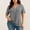 🔥 Gray, variant on Sentmoon Trendy Tops Womens Clothes Women's Plus Size V Neck Pocket Tee In Soft with Button Placket Comfy for Everyday Casual Wear XL