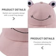 thumbnail image 3 of 56-58cm hat circumference frog wide-brimmed sun hat casual fisherman hat sunscreen hat,pink, 3 of 5