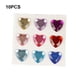 thumbnail image 3 of Billuyoard 10 hojas de pegatinas de diamantes de imitación, calcomanías acrílicas de mano para niños, estudiante tridimensional DIY, amor, corazón, Artesanía color mezclado Billuyoard HA062097-02B, 3 of 6
