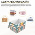 thumbnail image 6 of Yayeee Collapsible Cube Storage Bin with Lid Fabric Closet Decorative Basket with Handles, Blue Rainbow, 6 of 7