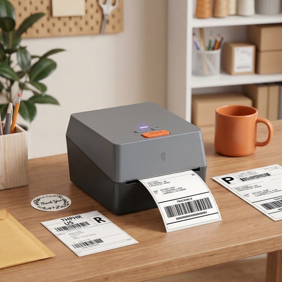 Phomemo D420BT Bluetooth Shipping Label Printer, 4x6 Wireless Thermal Label Printer, Inkless Bluetooth & USB Label Maker for Small Business, Fast High-Resolution Printing for Shipping Labels, Addres