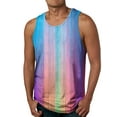 thumbnail image 1 of Fashnice Débardeurs pour Hommes Imprimé Ciel Étoilé Été Sans Manches T-Shirts de Course Décontractés Style I S, 1 of 2