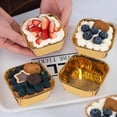 thumbnail image 6 of 50 Count Gold Square Cupcake Cups, Oil-Resistant, High-Temperature Resistant, 6 of 7